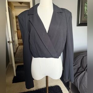 Forever 21 Black Cropped Blazer